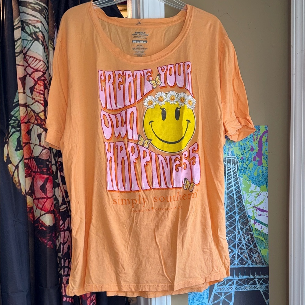 Simply Southern Peach Happiness Tee